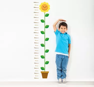 Vinilo infantil medidor girasol - TenVinilo