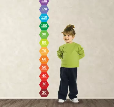 Vinilo infantil medidor hexágonos - TenVinilo