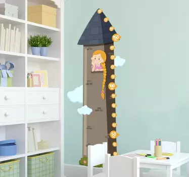 Vinilo infantil medidor Rapunzel - TenVinilo