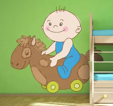Vinilo infantil mi caballo de juguete - TenVinilo