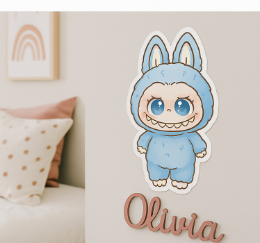 Vinilo infantil muñeca monstruo azul - TenVinilo