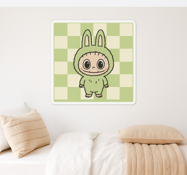 Vinilo infantil muñeca monstruo en lienzo - TenVinilo