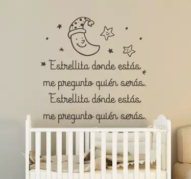 Vinilo infantil nana estrellita - TenVinilo