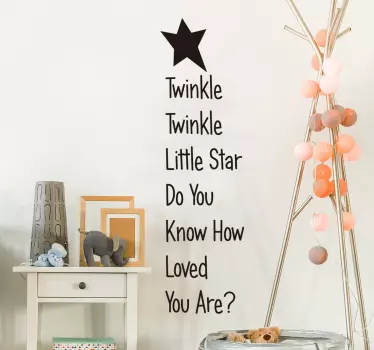 Vinilo infantil nana inglés little star - TenVinilo