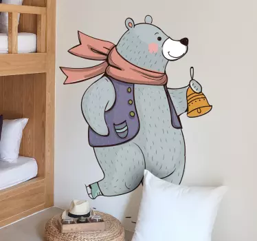 Vinilo infantil oso navidad - TenVinilo