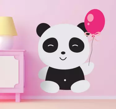 Vinilo infantil Panda con globo - TenVinilo