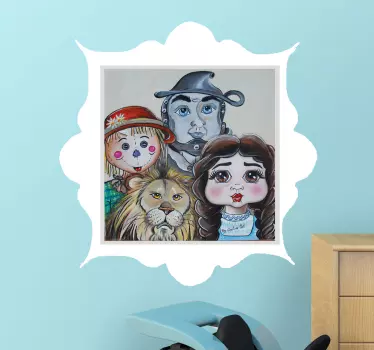 Vinilo infantil personajes mago de oz - TenVinilo