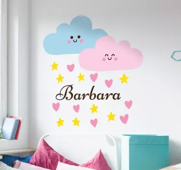 Vinilo infantil personalizable dulce tormenta - TenVinilo