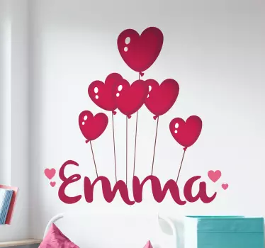 Vinilo infantil personalizable globos - TenVinilo
