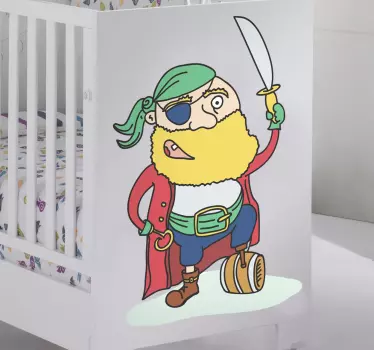 Vinilo infantil pirata pata de palo - TenVinilo