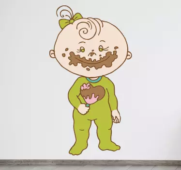 Vinilo infantil piruleta chocolate - TenVinilo