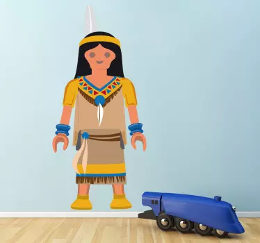 Vinilo infantil playmobil india - TenVinilo
