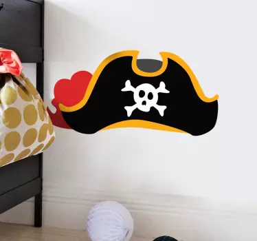 Vinilo infantil sombrero pirata - TenVinilo