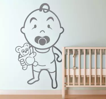 Vinilo infantil tenviniño peluche - TenVinilo
