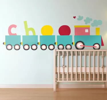 Vinilo infantil tren choo choo - TenVinilo