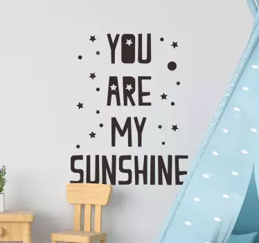 Vinilo frase You are my sunshine - TenVinilo