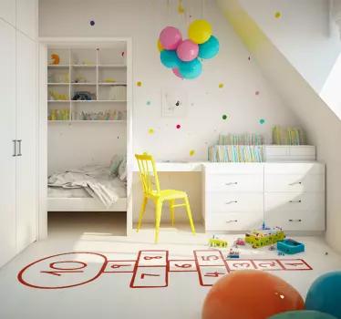 Vinilo decorativo juego dibujo de saltar a la comba - TenVinilo
