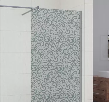 Vinilo mampara baño componente de rotación elegante - TenVinilo