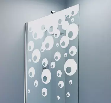 Vinilo mampara baño diseño de burbujas - TenVinilo