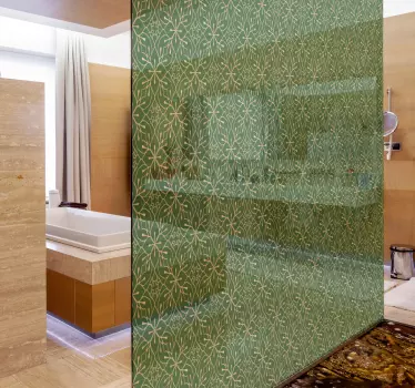 Vinilo mampara baño elaboración de componentes botánicos - TenVinilo