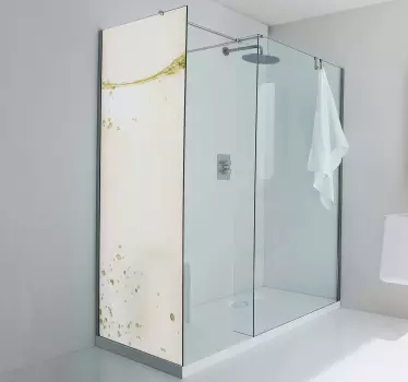 Vinilo mampara baño salpicadura de agua elegante - TenVinilo