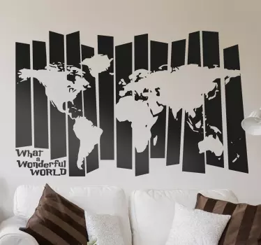 Vinilo mapa del mundo retro - TenVinilo