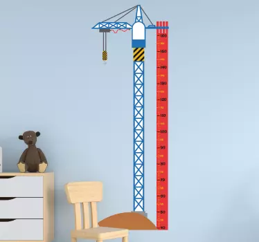 Vinilo medidor grúa construcción - TenVinilo
