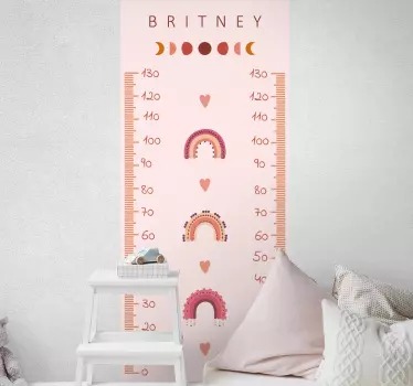 Vinilo medidor infantil gráfico de altura personalizado - TenVinilo