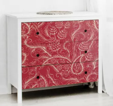 Vinilo muebles ilustración de paisley - TenVinilo