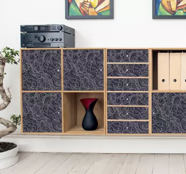 Vinilo muebles paisley abstracto - TenVinilo
