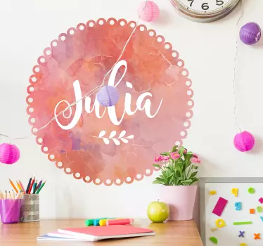 Vinilo nombre personalizado mármol - TenVinilo