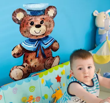 Vinilo osito de peluche acuarela - TenVinilo