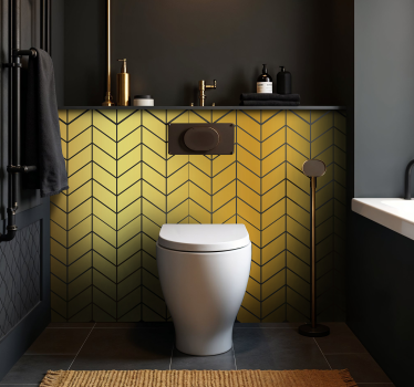 Vinilo para baño oro en espiga - TenVinilo