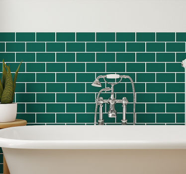 Vinilo para baño verde esmeralda - TenVinilo