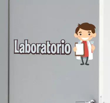 Vinilo para colegios laboratorio - TenVinilo