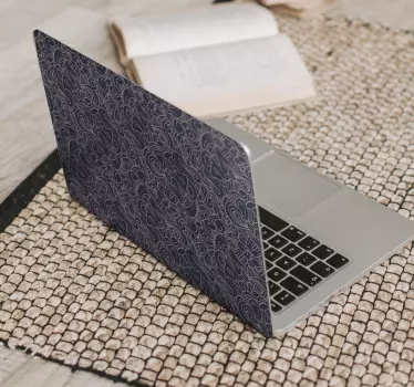 Vinilo para laptop ornamental paisley - TenVinilo