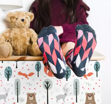 Vinilo para muebles infantil gris estilo nórdico - TenVinilo