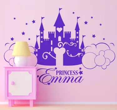 Vinilo bebé castillo personalizado - TenVinilo