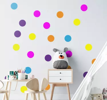 Vinilo para niños confeti de colores - TenVinilo