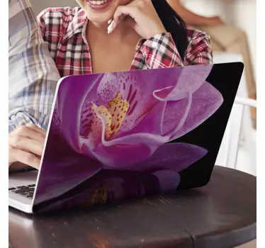 Vinilo para portátil de orquídeas - TenVinilo