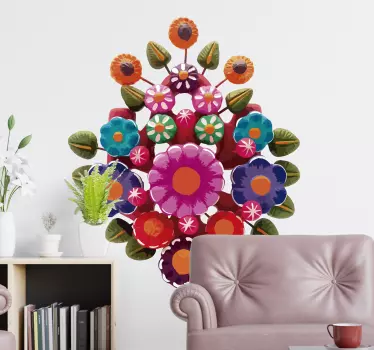 Vinilo flores Árbol de la vida - TenVinilo