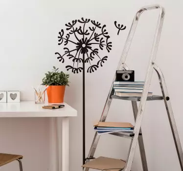 Vinilo para salón diente de león minimalista - TenVinilo
