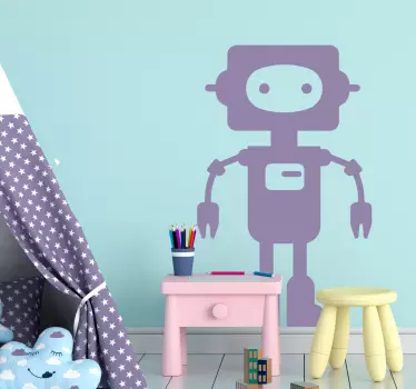 Vinilo pared ilustración de robot - TenVinilo
