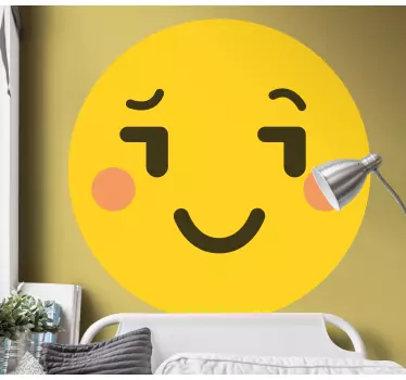 Vinilo pared infantil cara sonriente feliz - TenVinilo