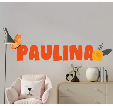 Vinilo pared infantil creación de nombre personalizado - TenVinilo