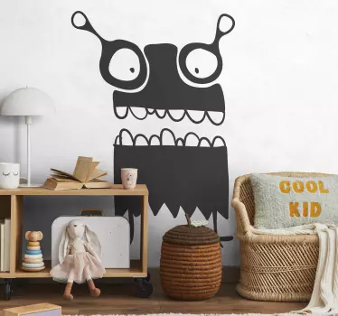 Vinilo pared infantil criatura de dibujo divertido - TenVinilo