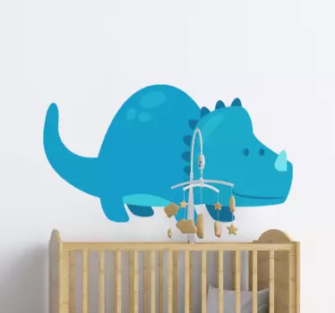 Vinilo pared infantil dinosaurio animado adorable - TenVinilo