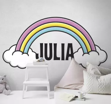Vinilo pared infantil espectro con nubes - TenVinilo