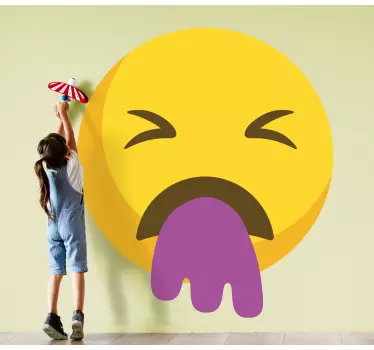 Vinilo pared infantil expresión de tristeza - TenVinilo