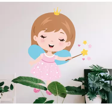 Vinilo pared infantil hada mágica infantil - TenVinilo